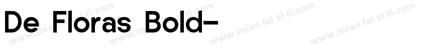 De Floras Bold字体转换